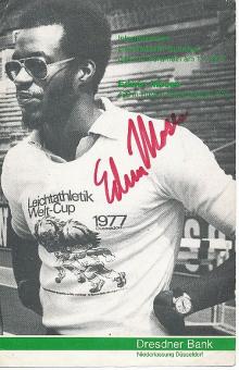 Edwin Moses  USA  Leichtathletik  Autogrammkarte original signiert 