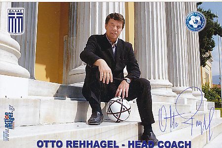 Otto Rehhagel Griechenland Europameister EM 2004  Fußball Autogramm  Foto original signiert 