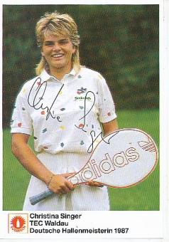 Christina Singer   Tennis  Autogrammkarte  original signiert 