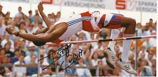 Javier Sotomayor  Kuba  Leichtathletik  Autogramm Foto  original signiert 