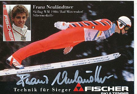 Franz Neuländtner   Skispringen  Autogrammkarte  original signiert 