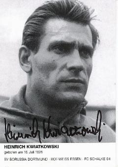 Heinrich Kwiatkowski † 2008  DFB Weltmeister WM 1954   Fußball Autogrammkarte  original signiert 