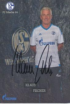Klaus Fischer    FC Schalke 04  Fußball Autogrammkarte original signiert 