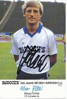 Klaus Fichtel    FC Schalke 04  Fußball Autogrammkarte original signiert 