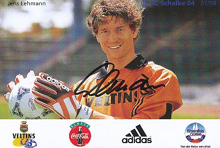 Jens Lehmann  1997/98   FC Schalke 04  Fußball Autogrammkarte original signiert 