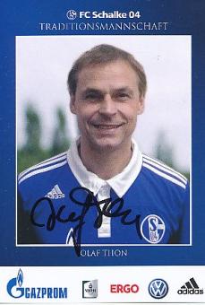 Olaf Thon     FC Schalke 04  Fußball Autogrammkarte original signiert 