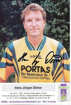 Hans Jürgen Dörner † 2022  DDR & Dynamo Dresden  Portas  Fußball Autogrammkarte  original signiert 