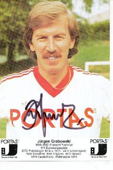 Jürgen Grabowski † 2022  Portas  Fußball Autogrammkarte  original signiert 