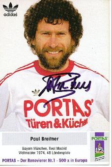 Paul Breitner  Portas  Fußball Autogrammkarte  original signiert 