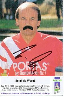 Reinhold Wosab    Portas  Fußball Autogrammkarte  original signiert 