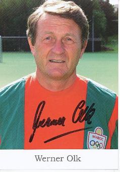 Werner Olk   Fußball Autogrammkarte  original signiert 