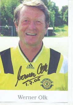 Werner Olk   Fußball Autogrammkarte  original signiert 