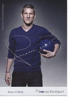 Bastian Schweinsteiger   Fußball Autogrammkarte Druck signiert 