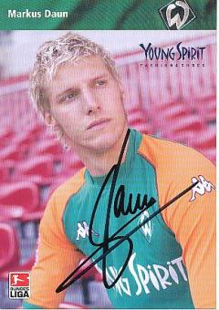 Markus Daun  SV Werder Bremen Fußball Autogrammkarte original signiert 