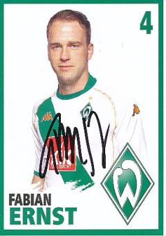 Fabian Ernst  SV Werder Bremen Fußball Autogrammkarte original signiert 