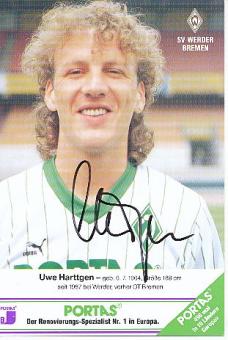 Uwe Hartgen   SV Werder Bremen Fußball Autogrammkarte original signiert 