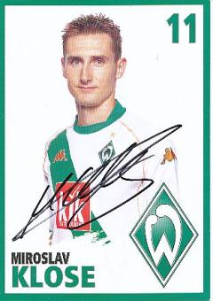 Miroslav Klose  SV Werder Bremen Fußball Autogrammkarte original signiert 
