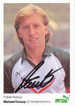 Michael Kutzop  SV Werder Bremen Fußball Autogrammkarte original signiert 
