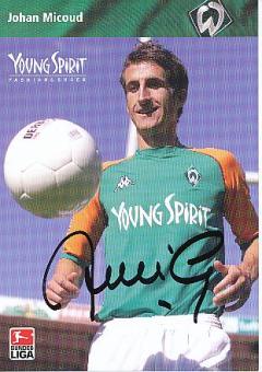 Johan Micoud  SV Werder Bremen Fußball Autogrammkarte original signiert 
