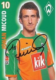 Johan Micoud  SV Werder Bremen Fußball Autogrammkarte original signiert 