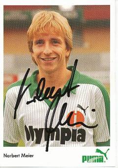 Norbert Meier  SV Werder Bremen Fußball Autogrammkarte original signiert 