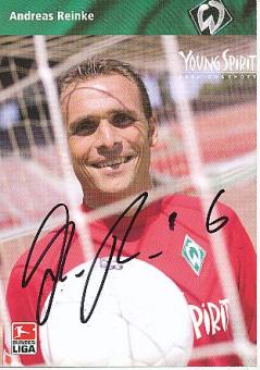 Andreas Reinke   SV Werder Bremen Fußball Autogrammkarte original signiert 
