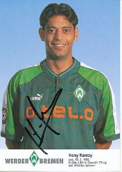 Hany Ramzy  SV Werder Bremen Fußball Autogrammkarte original signiert 