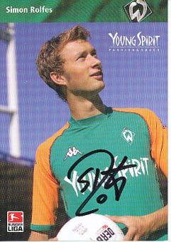 Simon Rolfes  SV Werder Bremen Fußball Autogrammkarte original signiert 