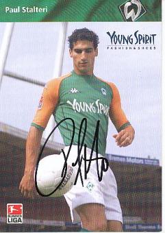 Paul Stalteri  SV Werder Bremen Fußball Autogrammkarte original signiert 