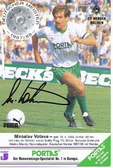 Mirko Votava   SV Werder Bremen Fußball Autogrammkarte original signiert 