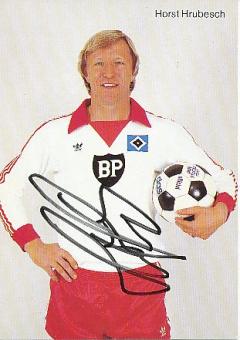 Horst Hrubesch  Hamburger SV  Fußball  Autogrammkarte original signiert 