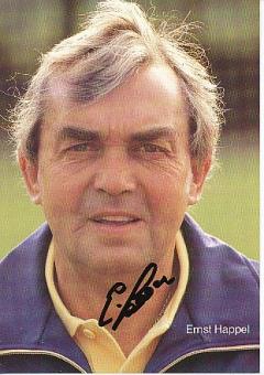 Ernst Happel † 1992  Hamburger SV  Fußball  Autogrammkarte original signiert 
