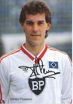Gerard Plessers   Hamburger SV  Fußball Autogrammkarte original signiert 