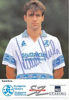 Karel Kula   Stuttgarter Kickers  Fußball Autogrammkarte original signiert 