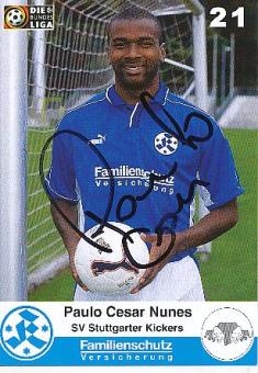 Paulo Cesar Nunes   Stuttgarter Kickers  Fußball Autogrammkarte original signiert 