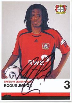 Roque Junior   Bayer 04 Leverkusen  Fußball Autogrammkarte original signiert 