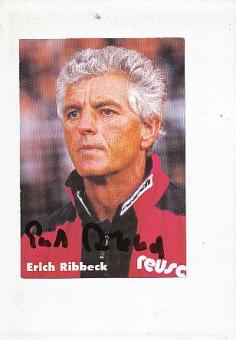 Erich Ribbeck   Bayer 04 Leverkusen  Fußball Autogrammkarte original signiert 