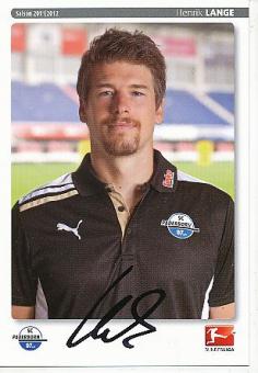 Henrik Lange  SC Paderborn  Fußball Autogrammkarte original signiert 
