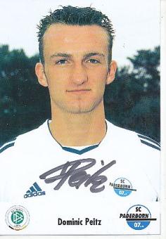 Dominic Peitz   SC Paderborn  Fußball Autogrammkarte original signiert 