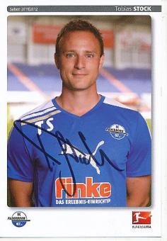 Tobias Stock  SC Paderborn  Fußball Autogrammkarte original signiert 