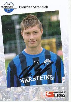 Christian Strohdiek  SC Paderborn  Fußball Autogrammkarte original signiert 