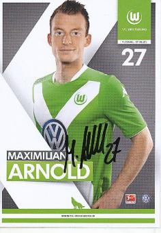 Maximilian Arnold   VFL Wolfsburg  Fußball Autogrammkarte original signiert 