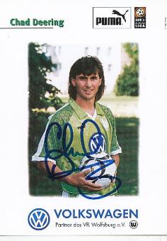 Chad Deering   VFL Wolfsburg  Fußball Autogrammkarte original signiert 