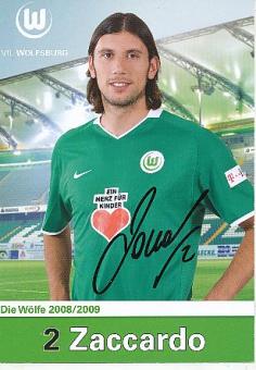 Cristian Zaccardo    VFL Wolfsburg  Fußball Autogrammkarte original signiert 