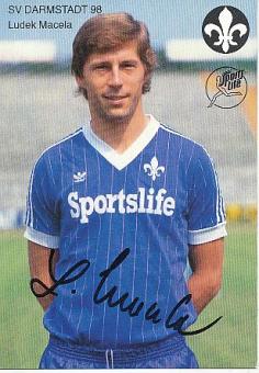 Ludek Macela  SV Darmstadt 98  Fußball Autogrammkarte original signiert 