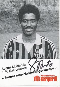 Santos Muntubila  FC Saarbrücken  Fußball Autogrammkarte original signiert 