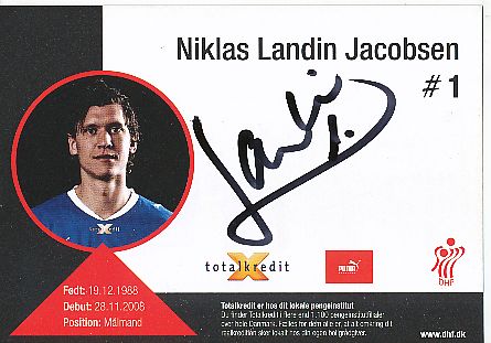 Niklas Landin Jacobsen   Dänemark  Handball  Autogrammkarte  original signiert 