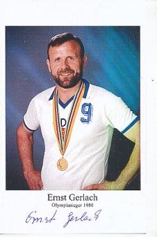 Ernst Gerlach  DDR Olympiasieger 1980  Handball Autogramm Foto original signiert 