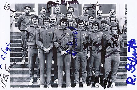 DDR  Team 1978  Handball Autogramm Foto original signiert 
