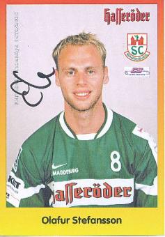 Olafur Stefanson  SC Magdeburg   Handball Autogrammkarte original signiert 